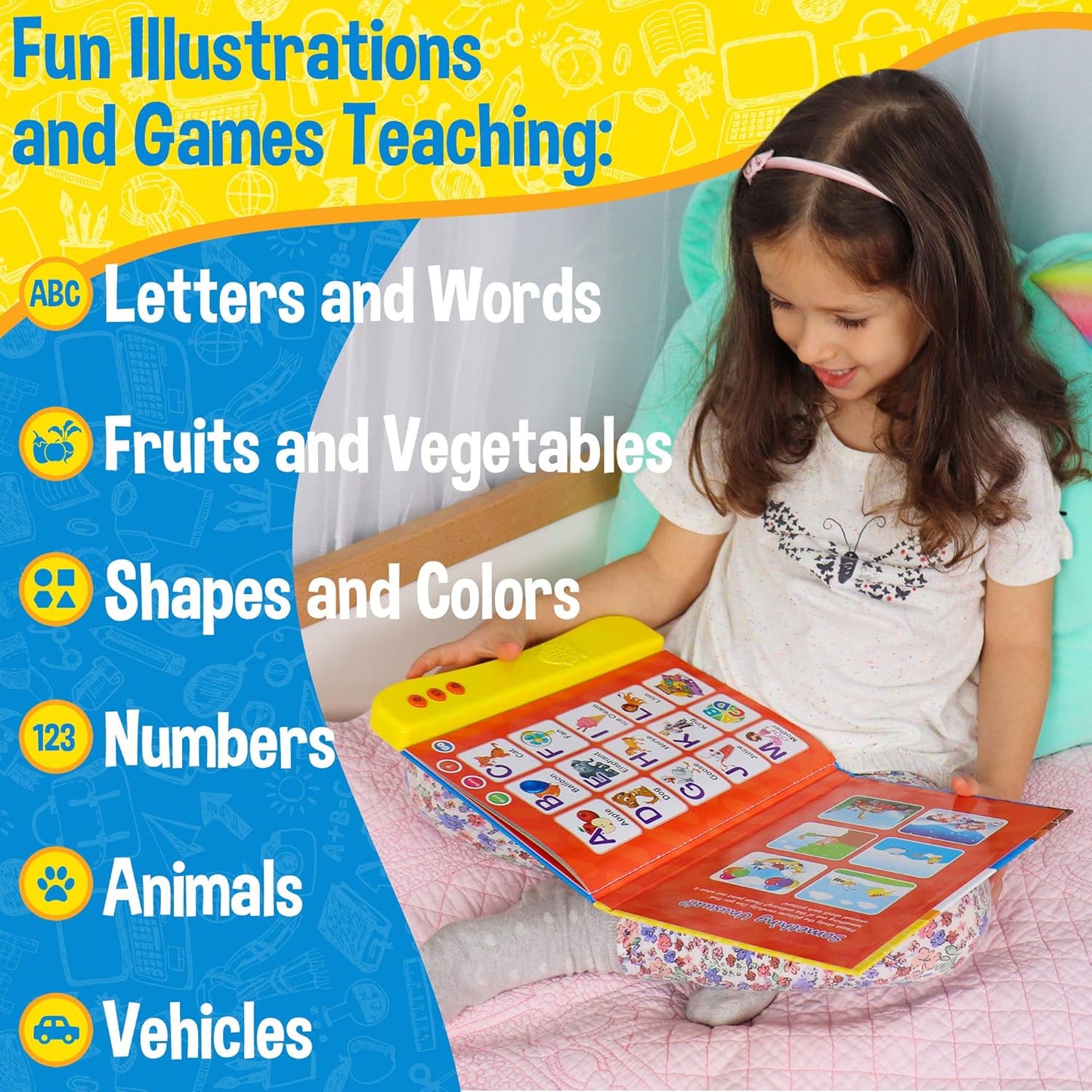 PebiKids ABC Interactive Sound Learning Book